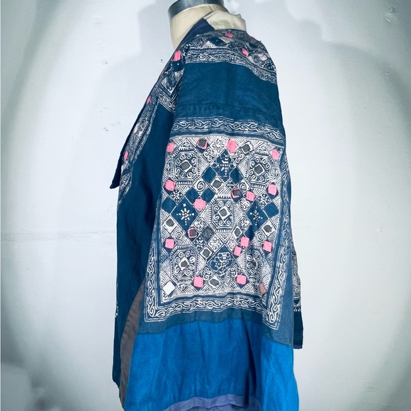 Magnolia Pearl Taj Appliqué Kimono NWT O/S - Picture 3 of 9